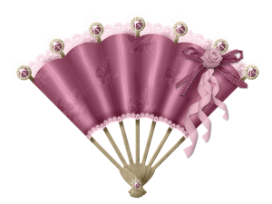 a pink fan